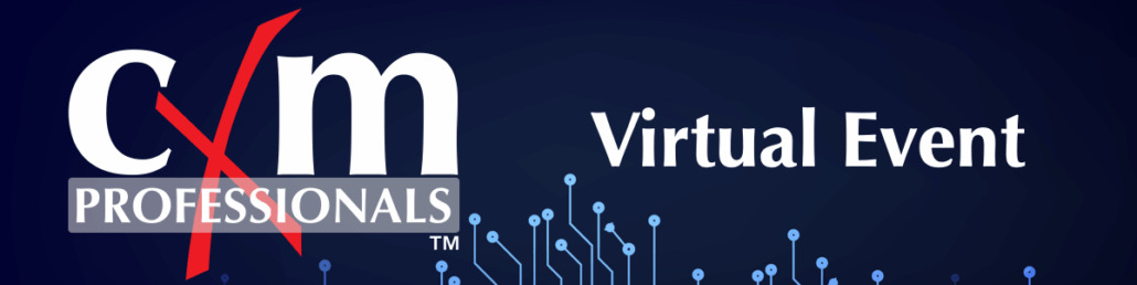 cXm Professionals Virtual Event banner